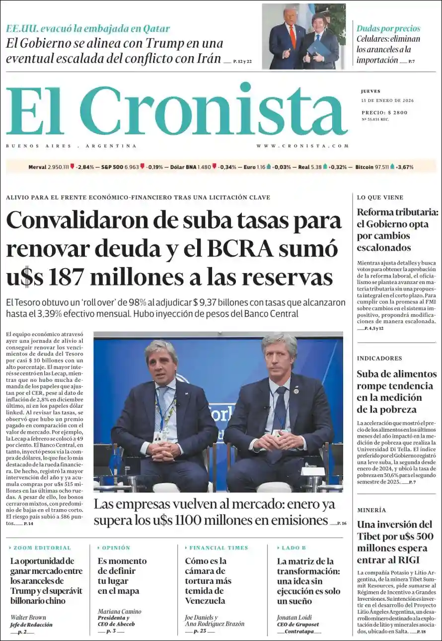 Estudios Max | REVISTA Y RADIO ENFIESTA2 - Tapa del diario Cronista
