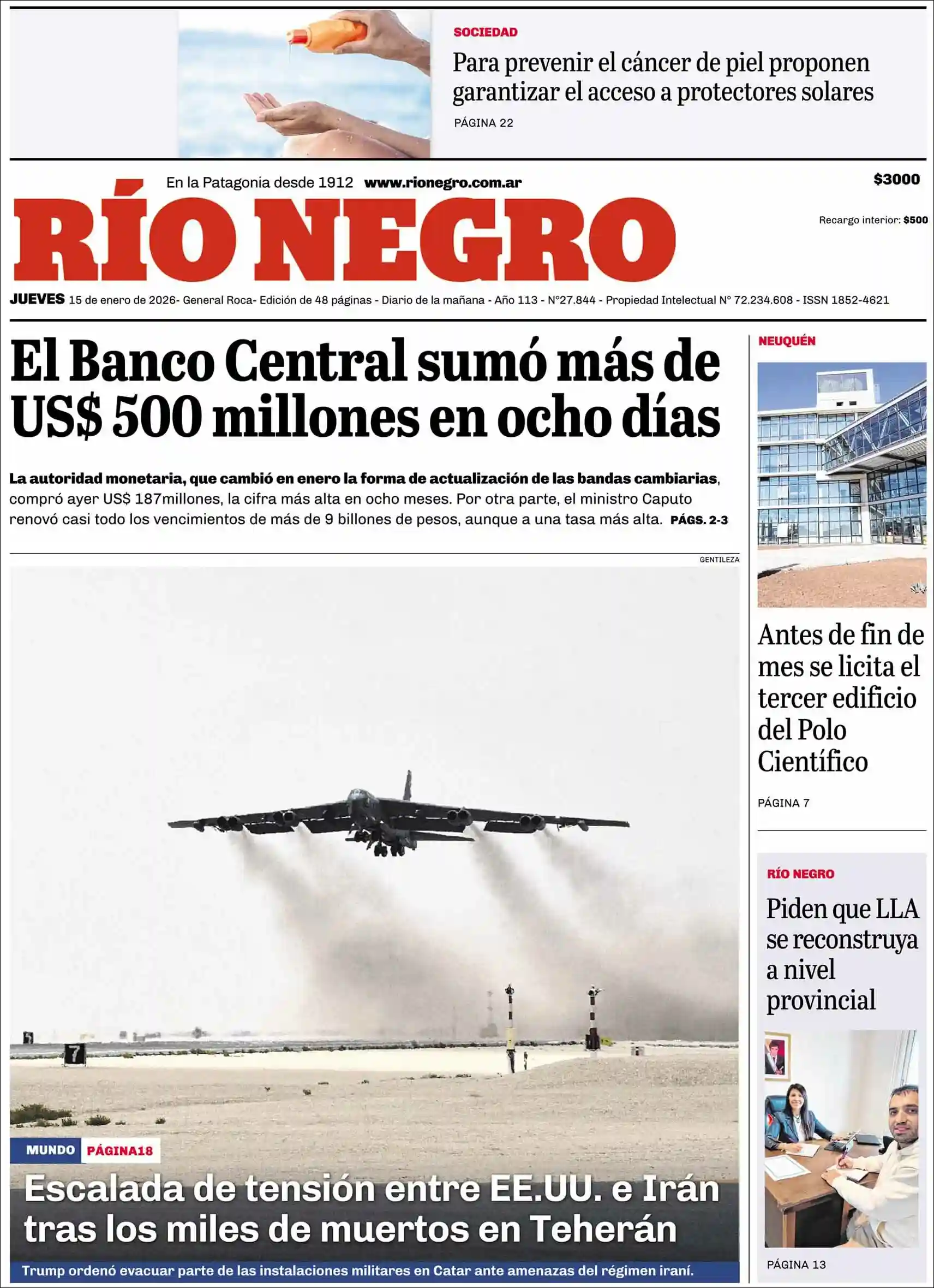 Estudios Max | REVISTA Y RADIO ENFIESTA2 - Tapa del diario Rio Negro