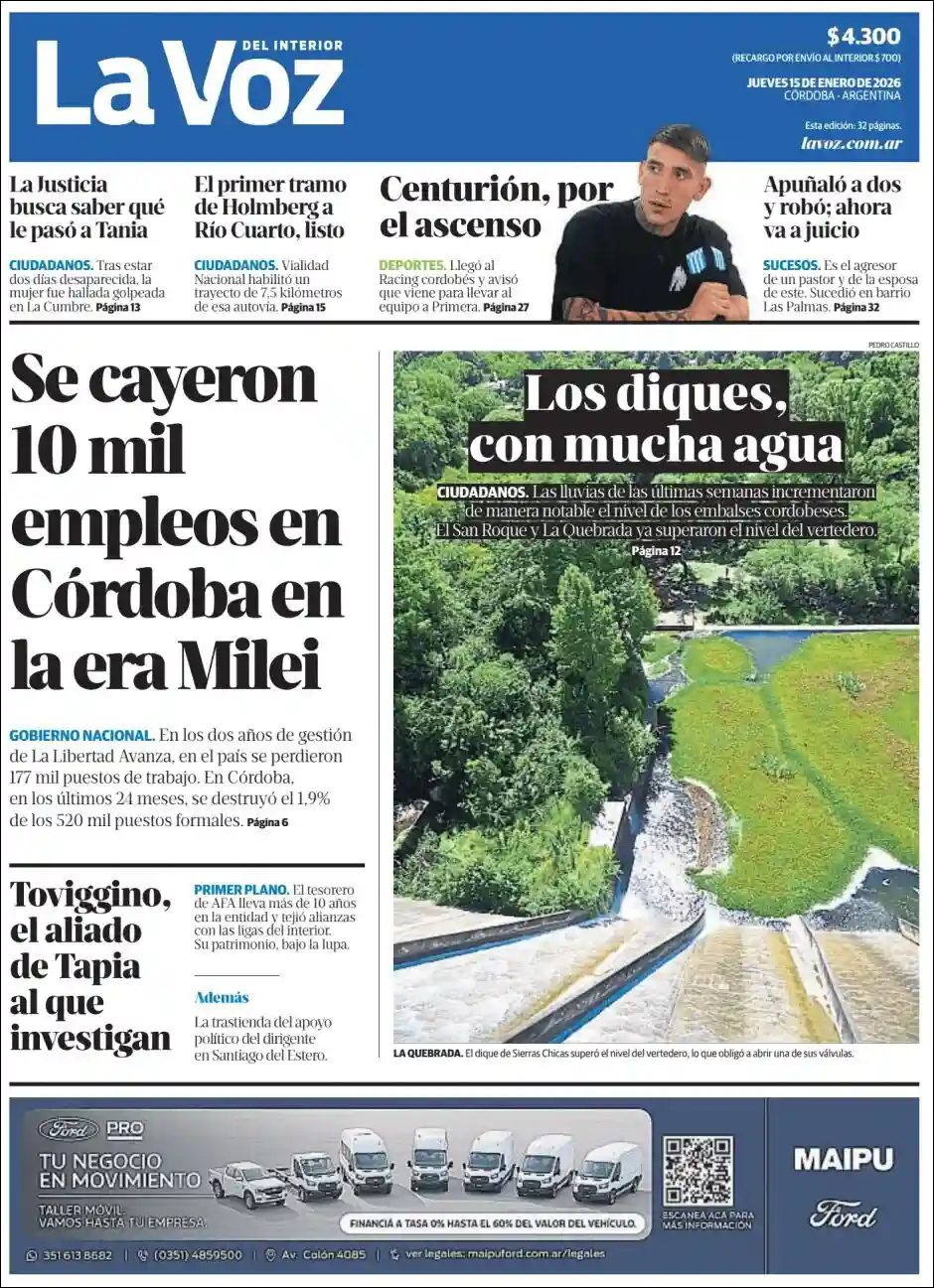 Estudios Max | REVISTA Y RADIO ENFIESTA2 - Tapa del diario La Voz