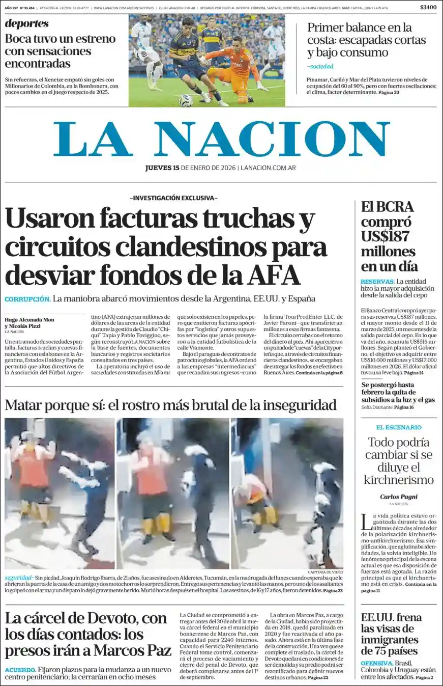 Estudios Max | REVISTA Y RADIO ENFIESTA2 - Tapa del diario Nacion
