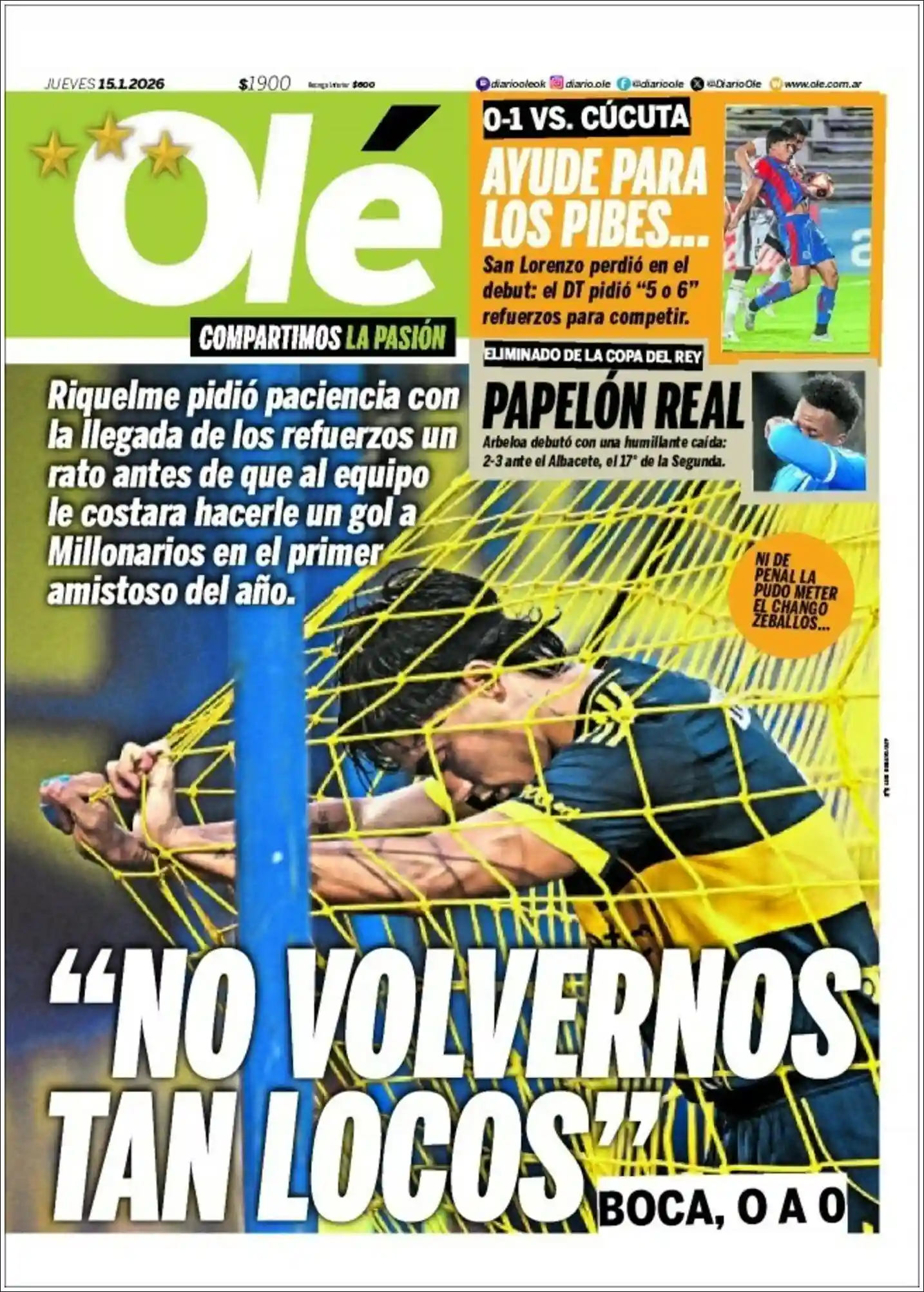 Estudios Max | REVISTA Y RADIO ENFIESTA2 - Tapa del diario Ole