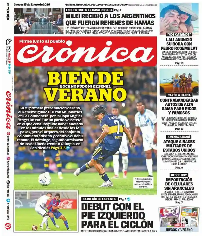 Estudios Max | REVISTA Y RADIO ENFIESTA2 - Tapa del diario Crónica